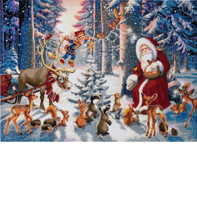 Diamond Painting Christmas in the Forest / Kerstmis 90 x 65 Partial