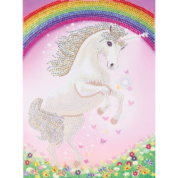 Induceren D.w.z krijgen Diamond Painting Unicorn Rainbow 21 x 29 cm kaart Crystal Art